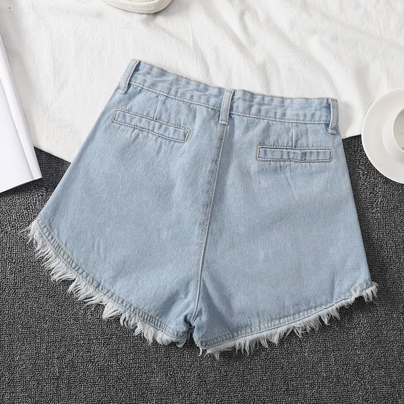 Pink High Waisted Denim Shorts For Women In Spring And Summer - amazitshop