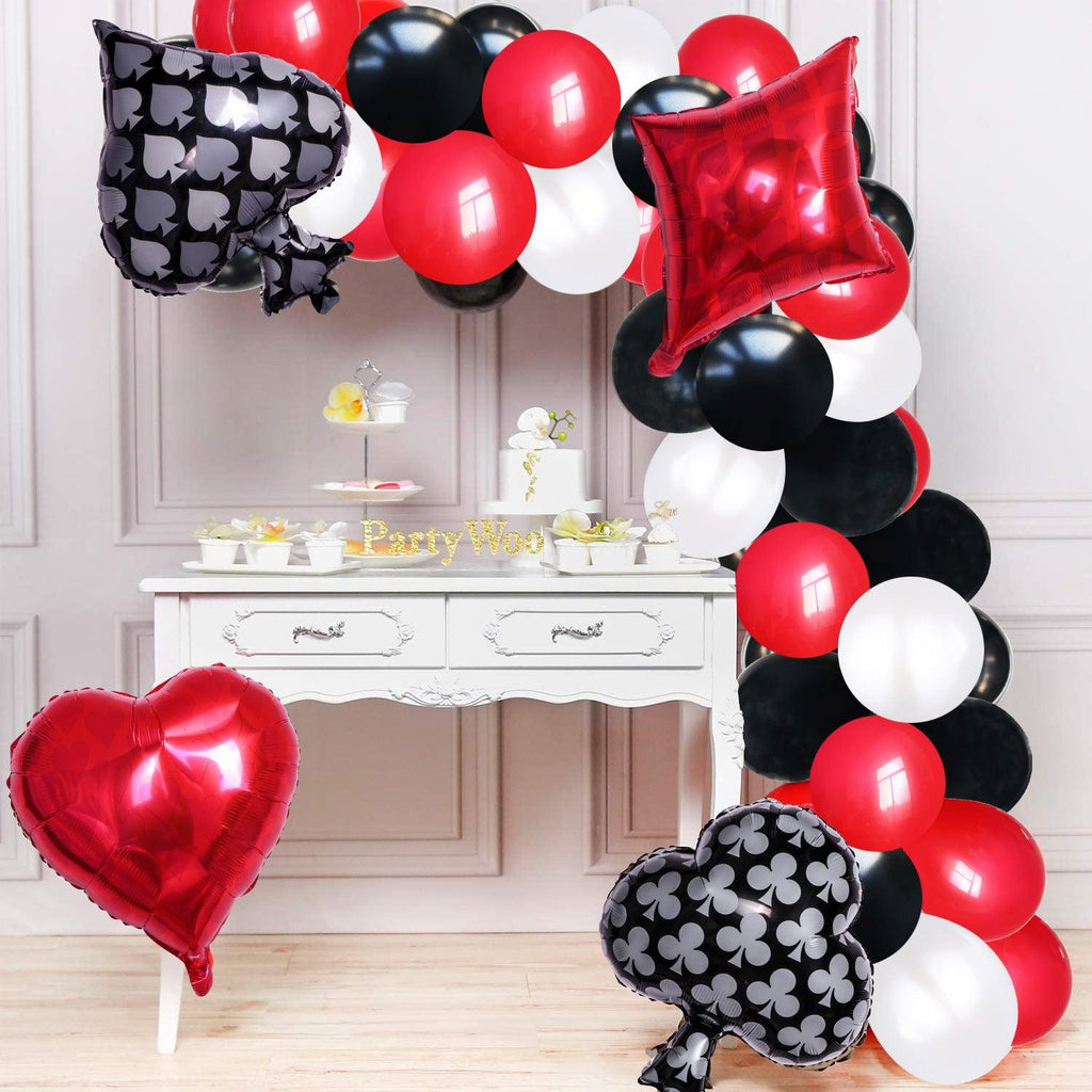 Balloon Party Decoration, Las Vegas Party Decoration, Playing Card Balloon Decoration Party Set - amazitshop