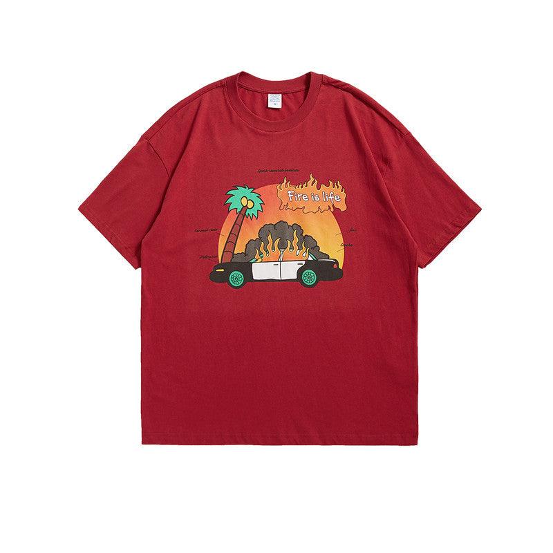 Goku In Stock American Retro Fun Print Short-Sleeved T-Shirt - amazitshop