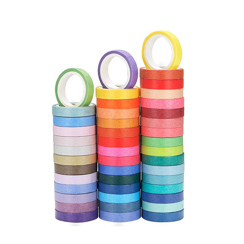 Color Paper Tape Width 8Mm Decorative Sticker 60 Color Rainbow Set - amazitshop