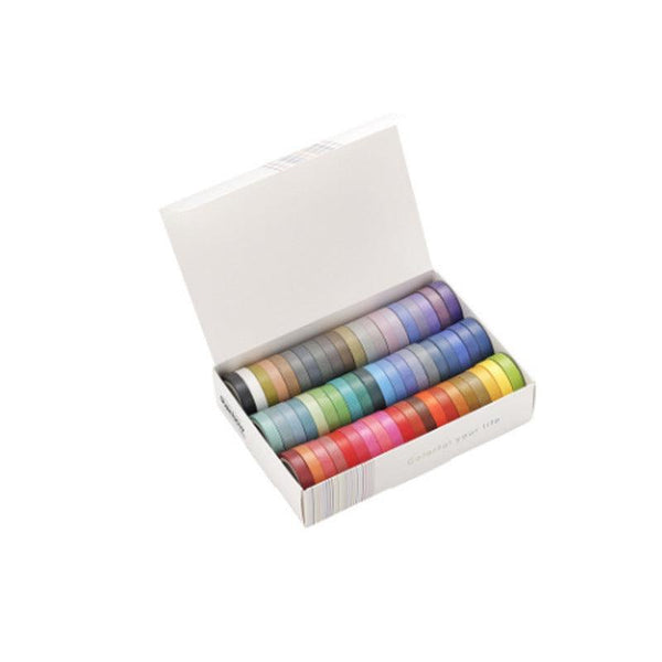 Color Paper Tape Width 8Mm Decorative Sticker 60 Color Rainbow Set - amazitshop