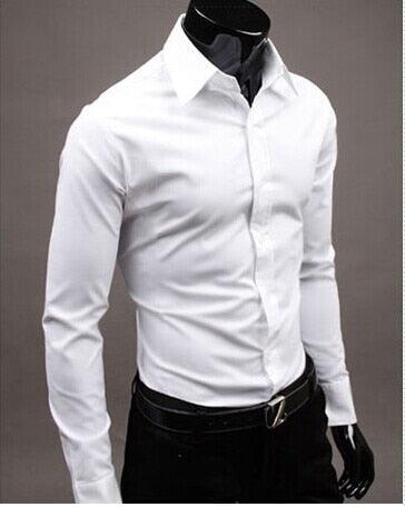 Business Shirt Men Young Men'S Self-Cultivation Workwear Best Man White Shirt Dress - amazitshop
