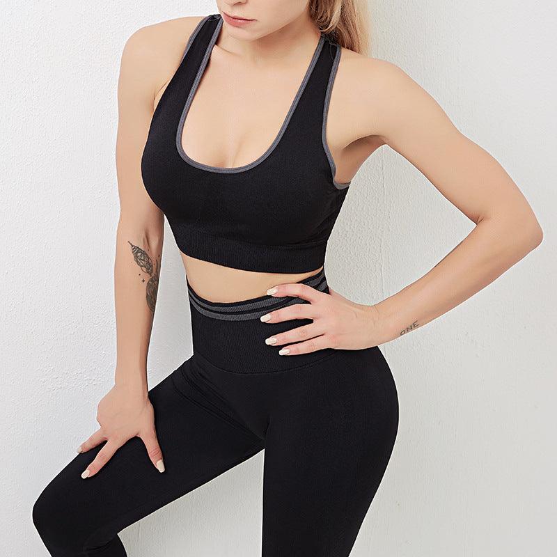 Women Workout Activewear Sports-Bra Outfit Leggings Seamless Fitness High-Waist New Gym - amazitshop
