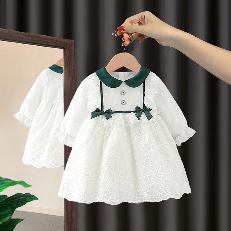 Baby Girl Princess Dress Spring Dress 2121 New 3-Year-Old 4-Week-Old Children Spring And Autumn Dress Girl'S Foreign Style Dress - amazitshop