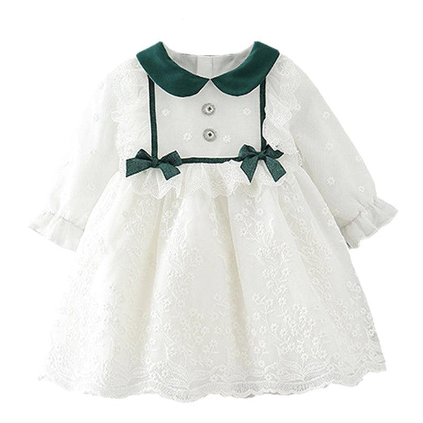 Baby Girl Princess Dress Spring Dress 2121 New 3-Year-Old 4-Week-Old Children Spring And Autumn Dress Girl'S Foreign Style Dress - amazitshop