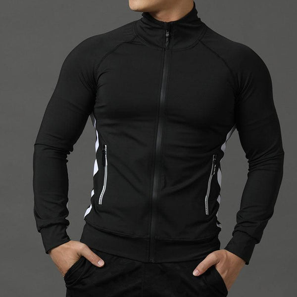 Men's Stretch Quick-drying Breathable Long-sleeved Sports Running Training Suit - amazitshop