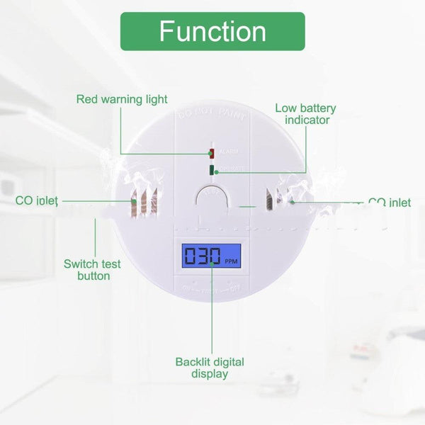 CO Gas Sensor Carbon Monoxide Poisoning Alarm Detector 85dB - amazitshop