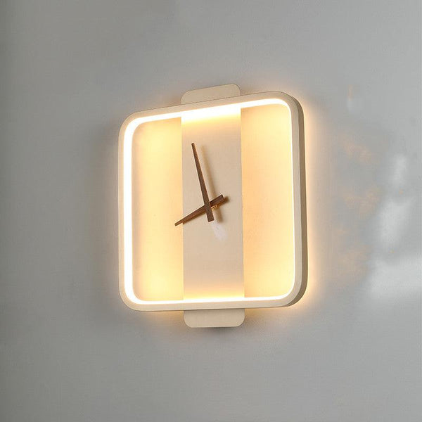 Nordic Wall Lamp Bedroom Bedside Lamp Clock Modeling Lamp - amazitshop