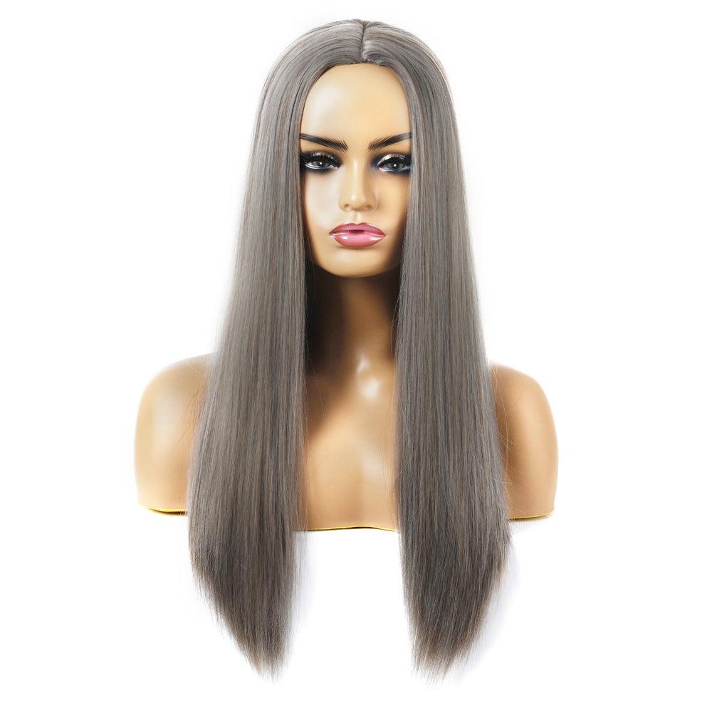 Women's Chemical Fiber Hair Wigs For Long Straight Dyed Hair - amazitshop