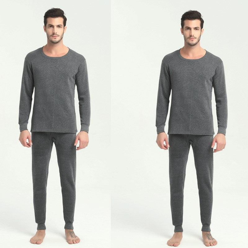 Thermal Underwear Suit Men's Round Neck Polyester Thin Autumn Clothes Winter - amazitshop