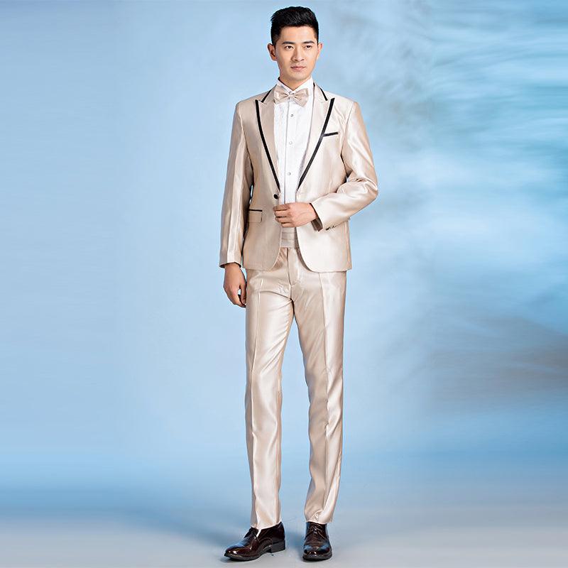 Suit Men Suit Groom Wedding Best Man Dress Slim Fit - amazitshop