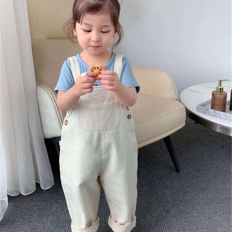 Denim Overalls Trousers Summer Children Middle And Small Children Korean - amazitshop