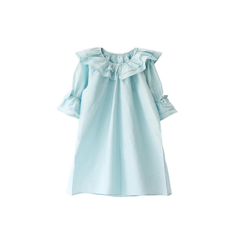 Homewear Girls' Nine-Sleeve Home Dresses With Silk Nightdress - amazitshop