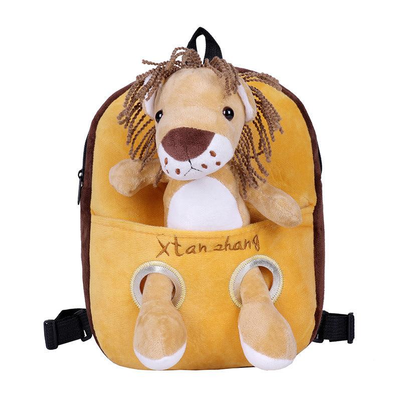 Cartoon Cute Plush Double Shoulders Kindergarten Backpack - amazitshop