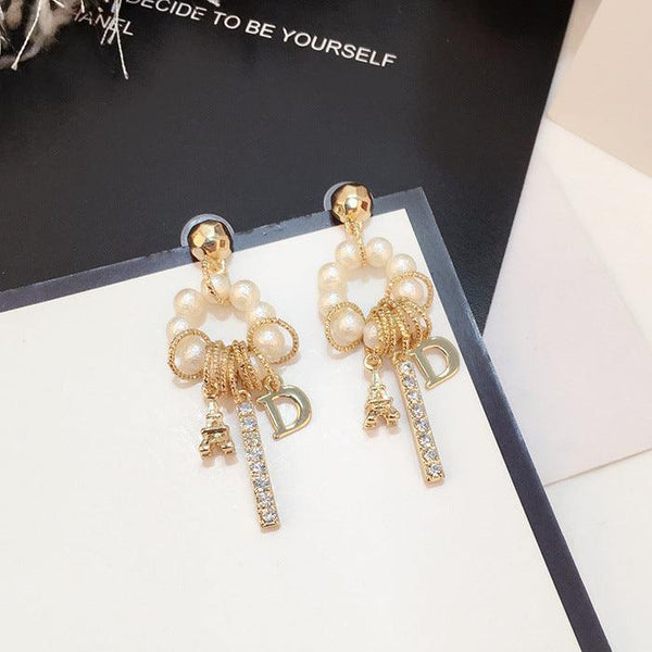 Women's earrings pearl earrings - amazitshop