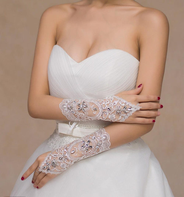 Mother wedding dress gloves - amazitshop