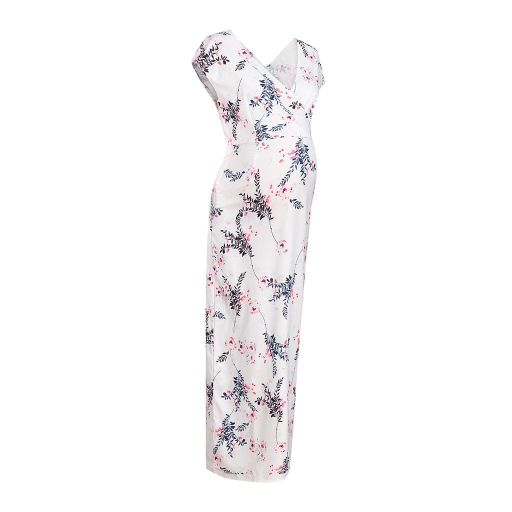 Printed Slim Thin Floral Chiffon Dress - amazitshop