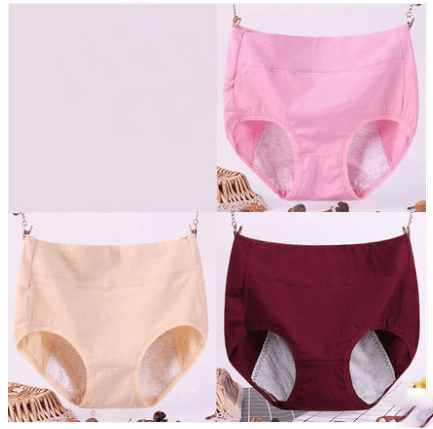 Large size physiological underwear female menstrual period leak-proof cotton high waist section fat mm plus fertilizer to increase aunt\'s fake health pants - amazitshop