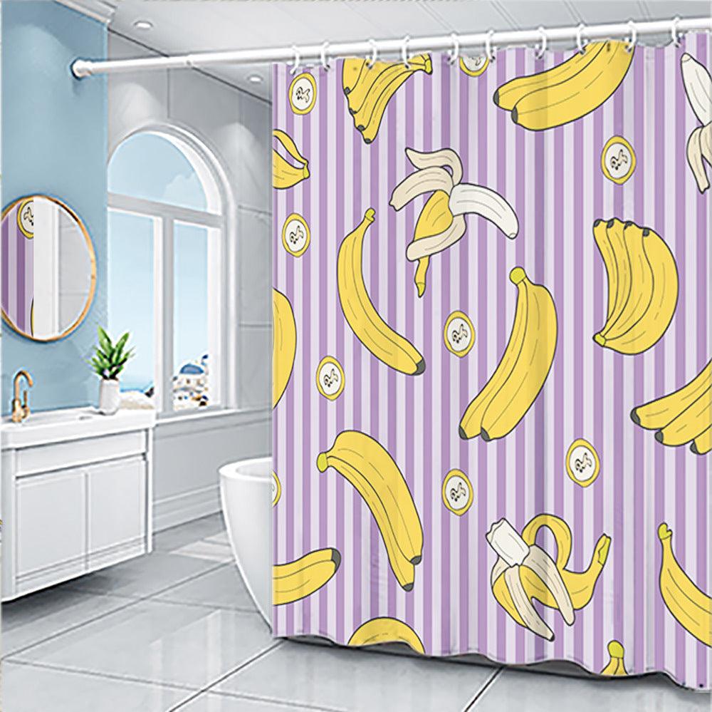 Cartoon Fruit Series Shower Curtain Set - amazitshop