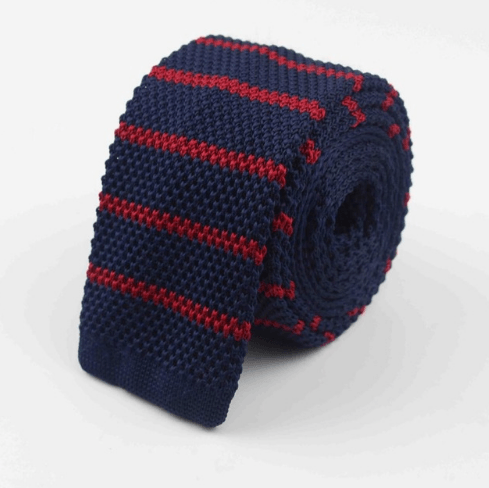Men Knitted Knit Leisure Striped Ties Fashion Skinny Narrow Slim Neck Ties For Men Skinny Woven Designer Cravat - amazitshop