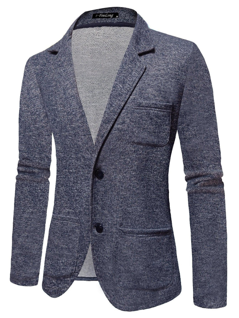 Plus Size Men's Thin Elastic Knitted Suit - amazitshop