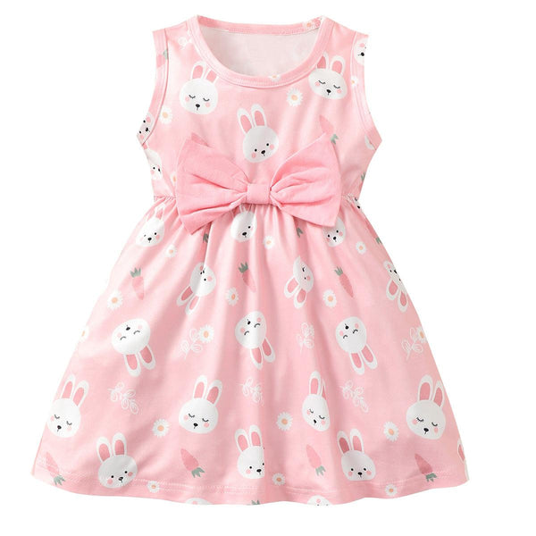Cute Rabbit Print Girl Dress - amazitshop