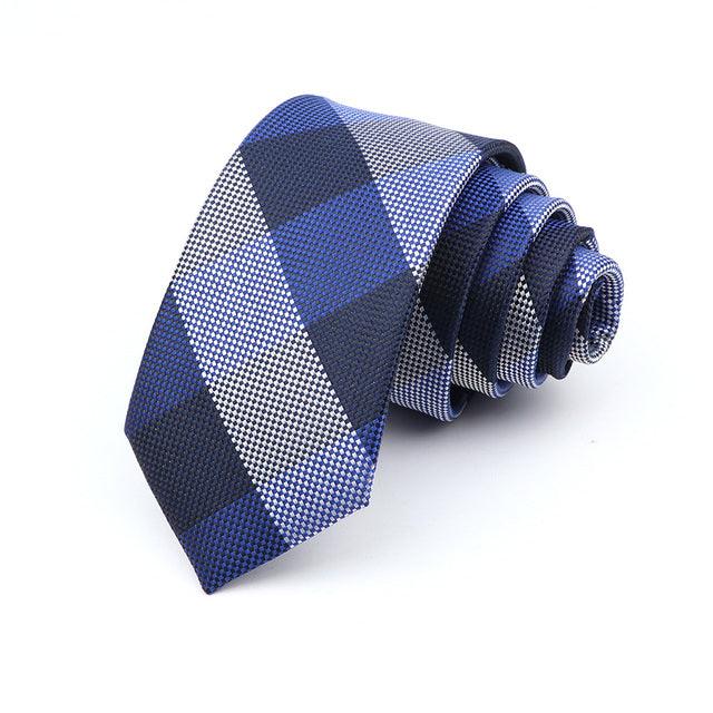 6cm Casual Ties For Men Skinny Tie Fashion Polyester Plaid - amazitshop