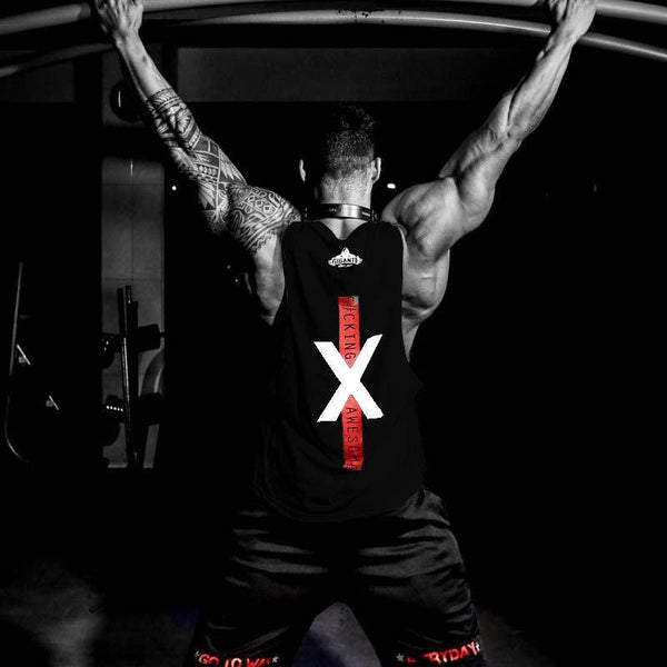 Men Bodybuilding Tank Tops Gyms Fitness Workout Sleeveless Shirts Casual - amazitshop
