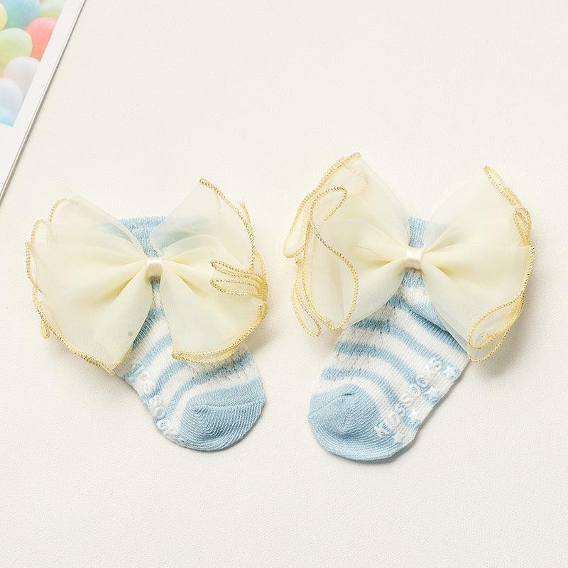 Summer Newborns 0-6-12 Months Bowknot Cotton Socks - amazitshop