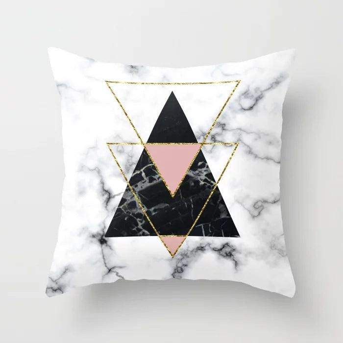 Pink Geometric Abstract Decorative Pillows Case - amazitshop