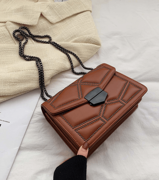 Rivet Chain Small Crossbody Bags For Women - amazitshop