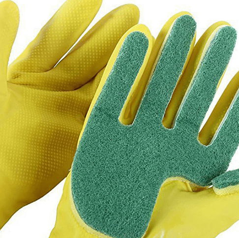 1 Pair Creative Home Washing Cleaning Gloves Garden Kitchen Dish Sponge Fingers Rubber Household Cleaning Gloves for Dishwashing - amazitshop
