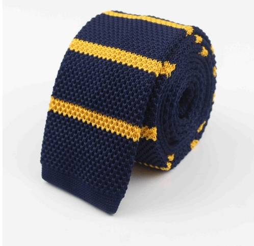 Men Knitted Knit Leisure Striped Ties Fashion Skinny Narrow Slim Neck Ties For Men Skinny Woven Designer Cravat - amazitshop