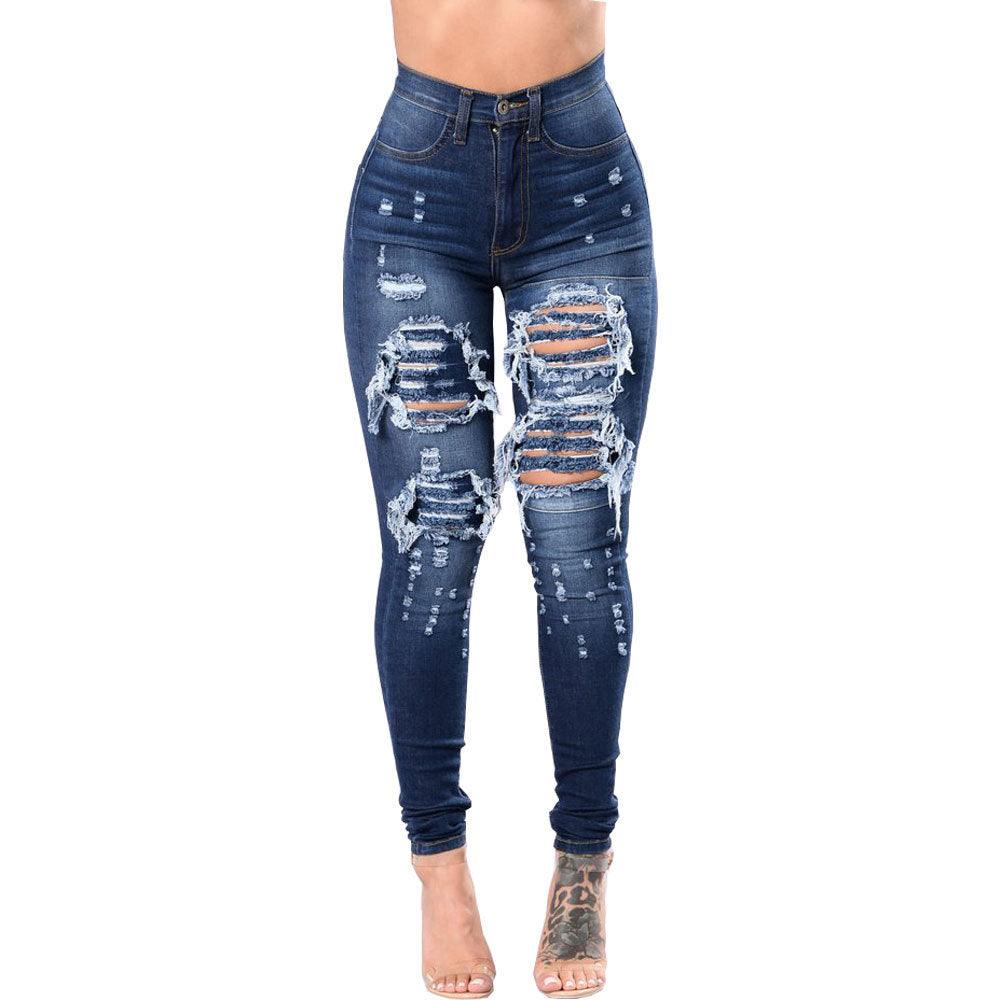 Ripped Jeans For Women Skinny Pants - amazitshop