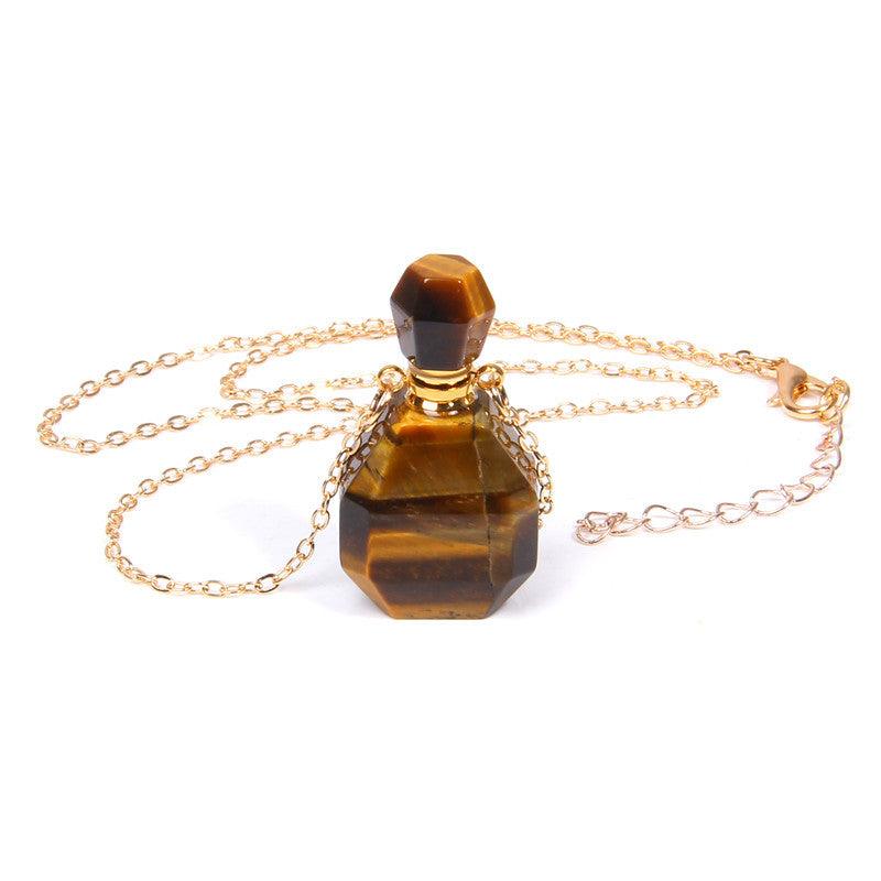 Perfume bottle crystal pendant necklace - amazitshop