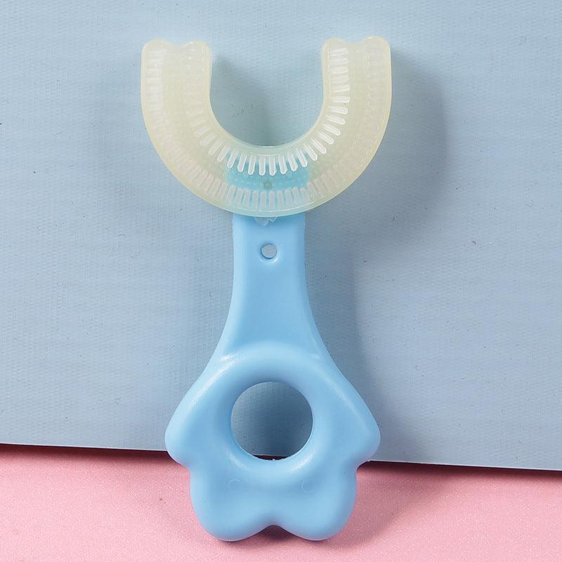 U-shaped Baby Toothbrush Children 360 Degree Teethers Soft Silicone Clean Brushing Kids Teeth Oral Care Cleaning Toothbrush - amazitshop