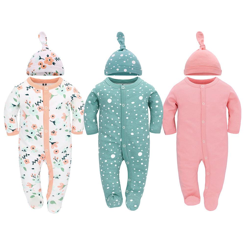 Baby Fashion Simple Long-sleeved Jumpsuit Set - amazitshop