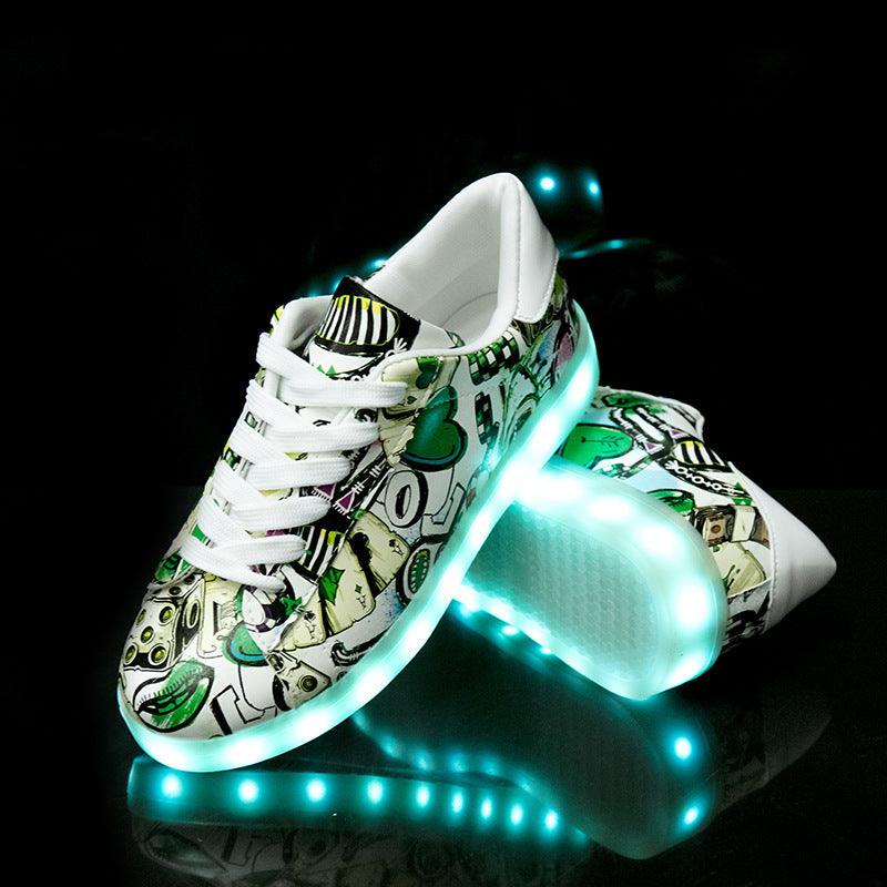 Men and women light shoes couple fluorescent shoes - amazitshop