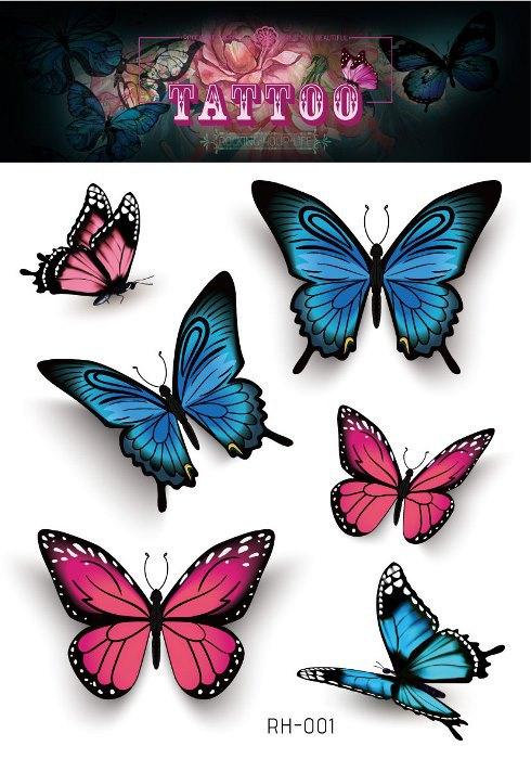Waterproof Temporary Tattoo Sticker Small Butterfly Body Art Fake Tattoo Flash Tattoo Clavicle Female - amazitshop