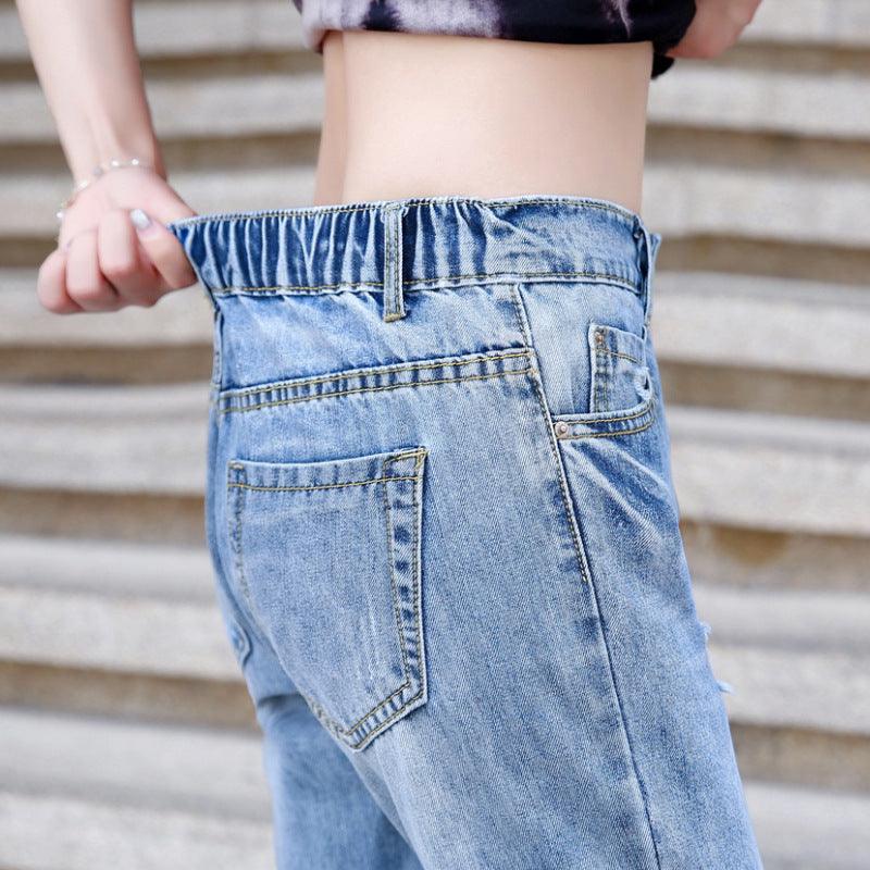 Ripped denim jeans for women - amazitshop