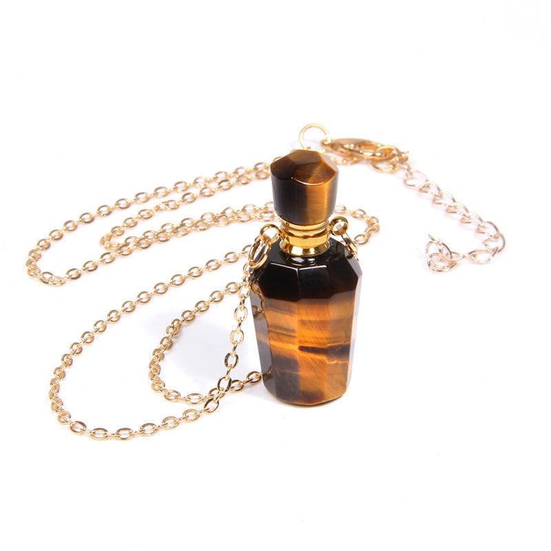 Perfume bottle crystal pendant necklace - amazitshop