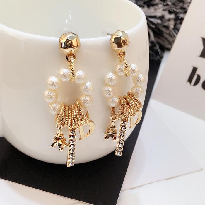 Women's earrings pearl earrings - amazitshop