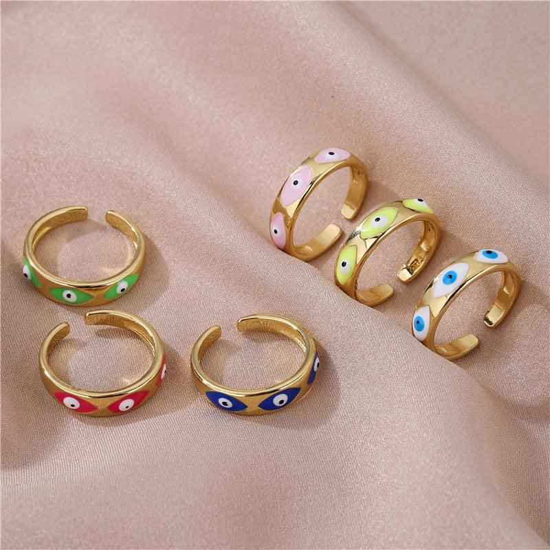 Colorful Drip Jewelry Accessories Ring - amazitshop