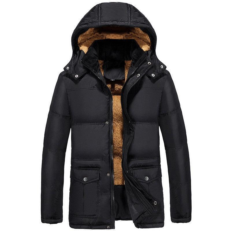 Clothing plus velvet padded jacket men winter - amazitshop