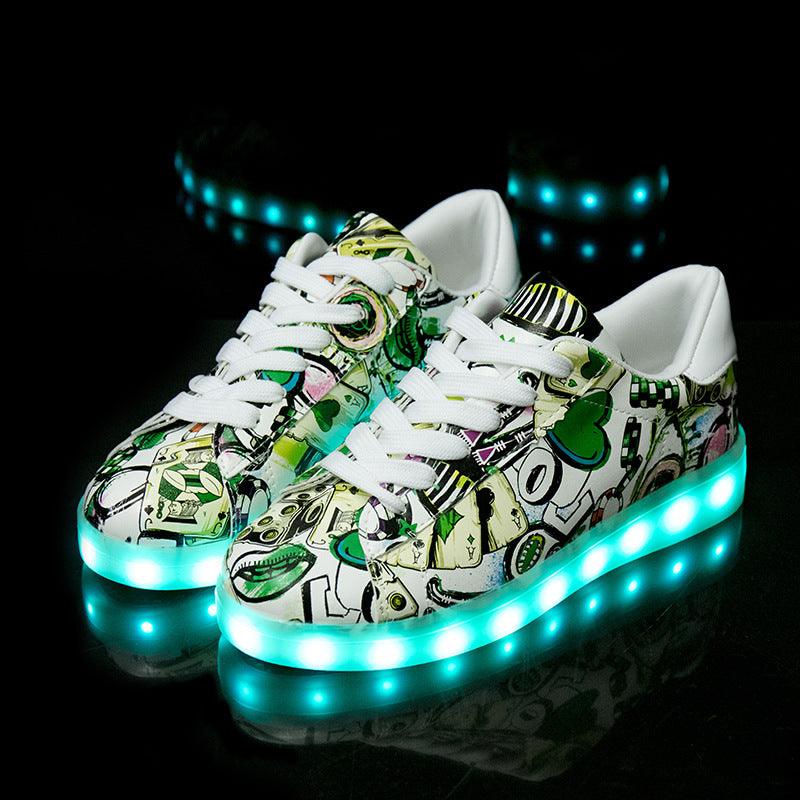 Men and women light shoes couple fluorescent shoes - amazitshop