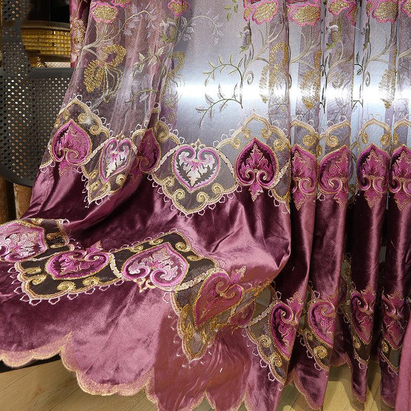 Luxury Pastoral Embroidery Curtains - amazitshop