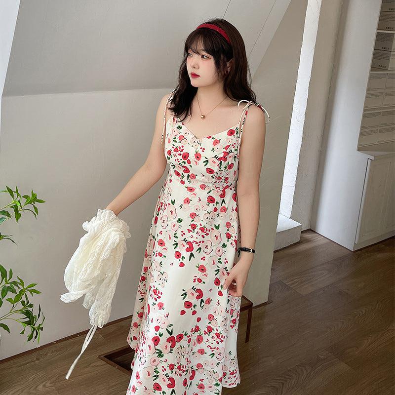 Women's Temperament Knee-length Floral Dresses