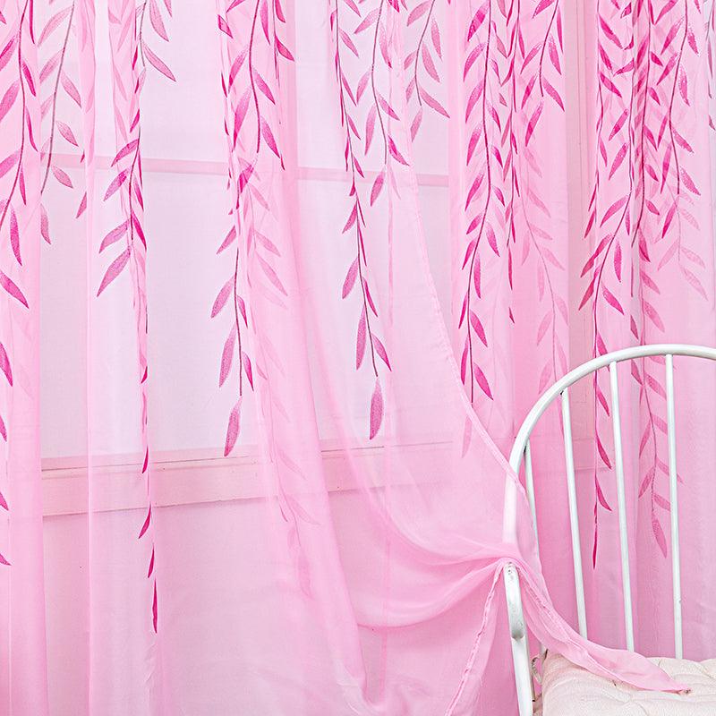 Inverted Willow Wicker Offset Printing Curtains Printing Window Screens Living Room Balcony Window Screens - amazitshop