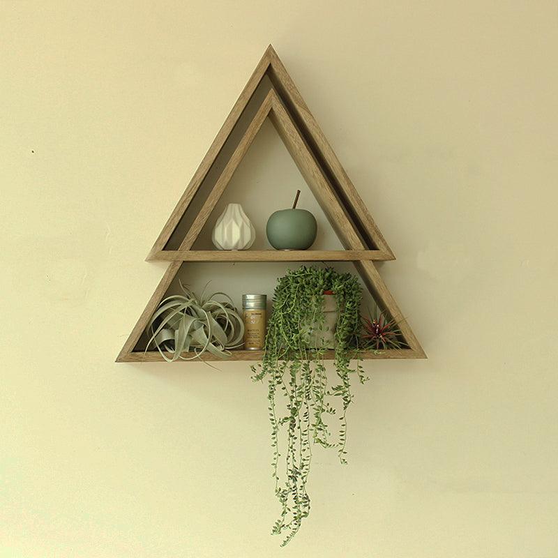 Nordic Geometric Wooden Wall Multi-layer Shelving - amazitshop