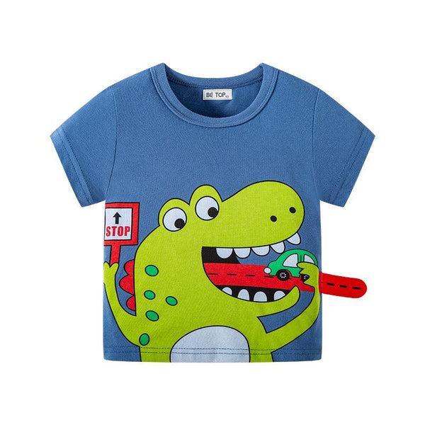 T-shirt Cotton Boy Baby Foreign Style Top T - amazitshop